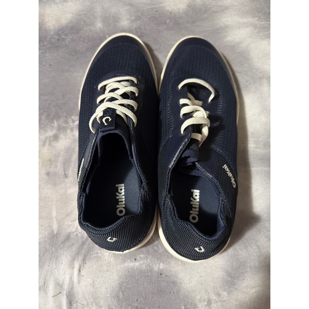 OluKai Kahakai womens 10 Deep Navy Mesh Lace Up Sneakers 20569-DEDE